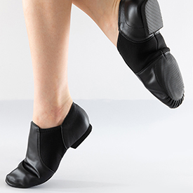 Childrens Leather Elasta Jazz Booties