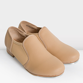 Ladies Tap Flex Slip On PU Leather Tap Shoes