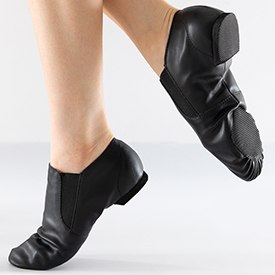 Childrens PU Leather Elasta Jazz Booties